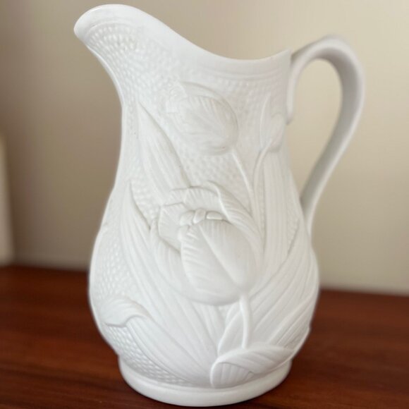 Tiffany & Co. Bisque Porcelain Tulip Water Pitcher